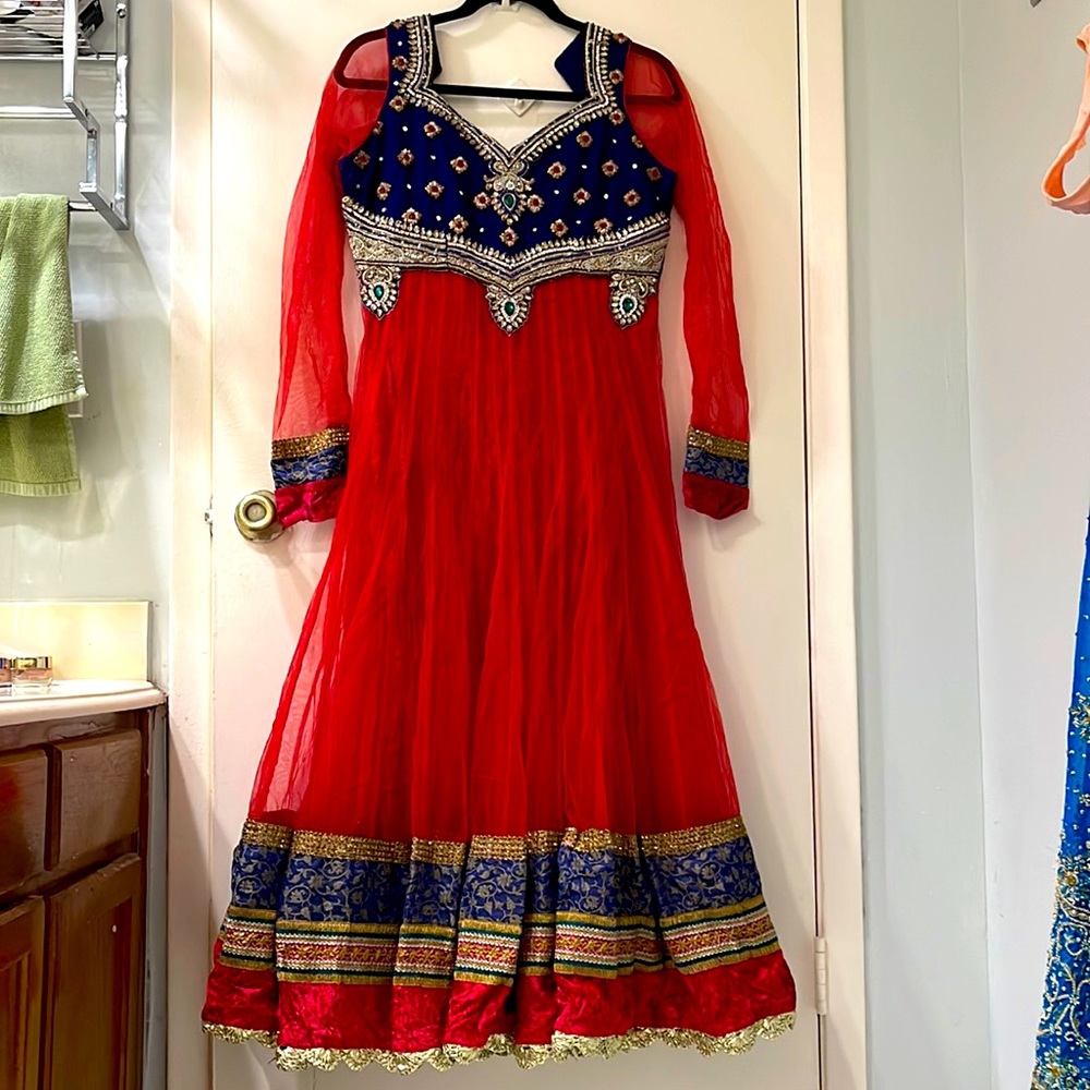 3 pc Heavy Anarkali suit Indian Pakistani Wedding